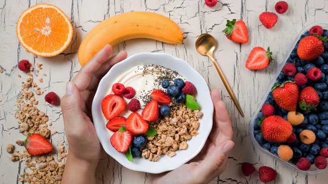 Granola in een kommetje