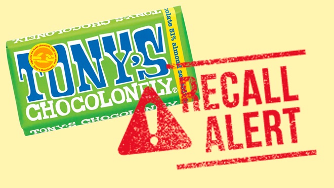 terugroepactie Tony's Chocolonely steen