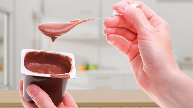 chocolade pudding in een potje