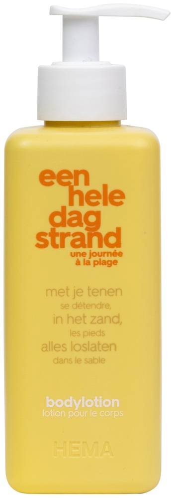 Bodylotion een hele dag strand