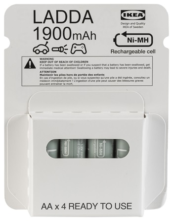 LADDA HR06 AA 1.2V 1900 MAH