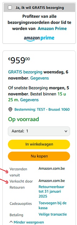 Amazon webshop