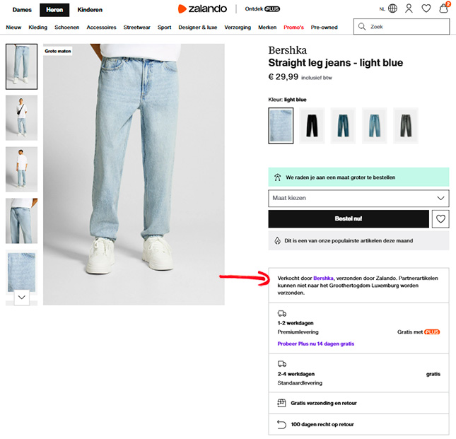 Online shoppen op marktplaats Zalando