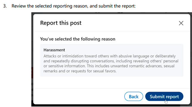 LinkedIn haatspraak berichten melden