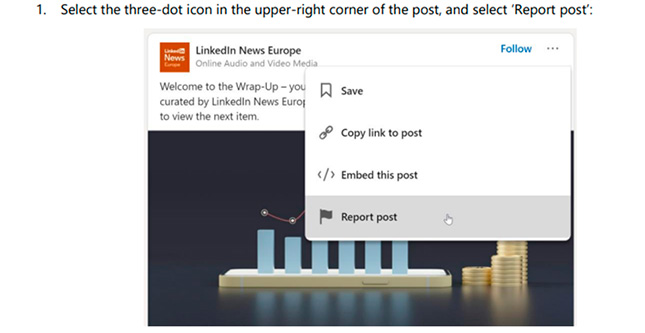 illegale content op linkedin melden
