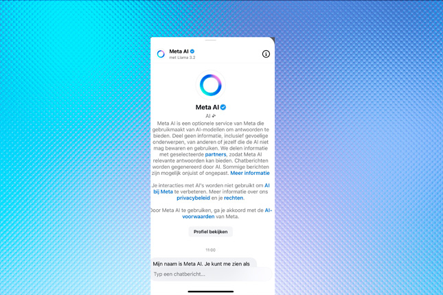 Meta AI, de chatbot die Meta integreert in onder meer Instagram en WhatsApp