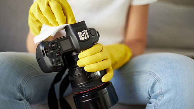 spiegelreflex camera schoonmaken