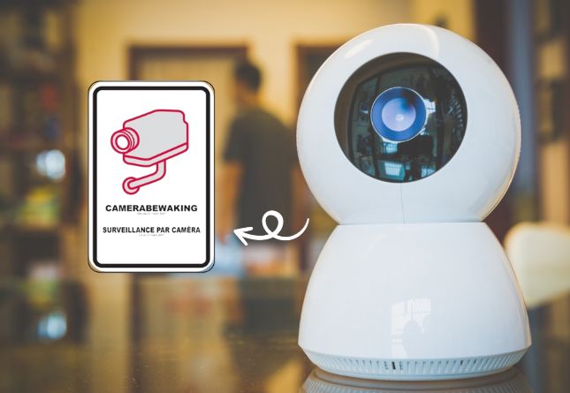 Pictogram voor de aanwezigheid van een bewakingscamera