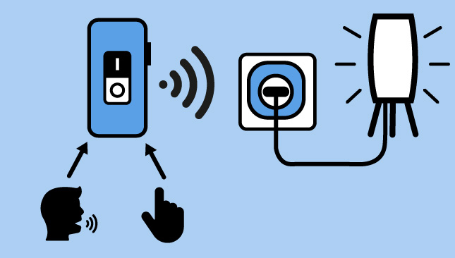via de app van je slimme stekker je apparaten aanzetten of uitschakelen
