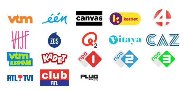 Kanalen Antenne TV van TV Vlaanderen