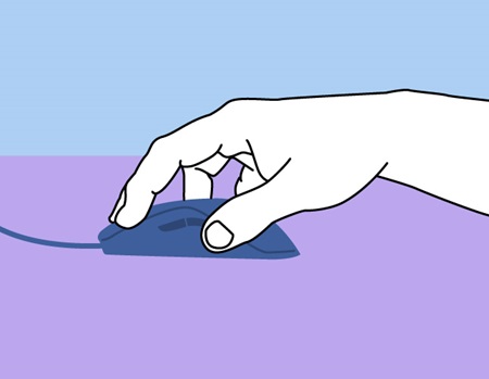 draadloze muis fingertip grip