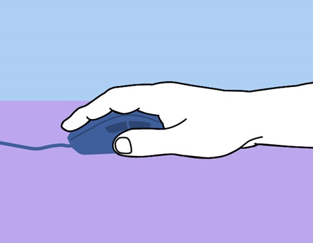 draadloze muis palmgrip