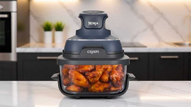 Airfryer Ninja CRISPi met transparante glazen kom