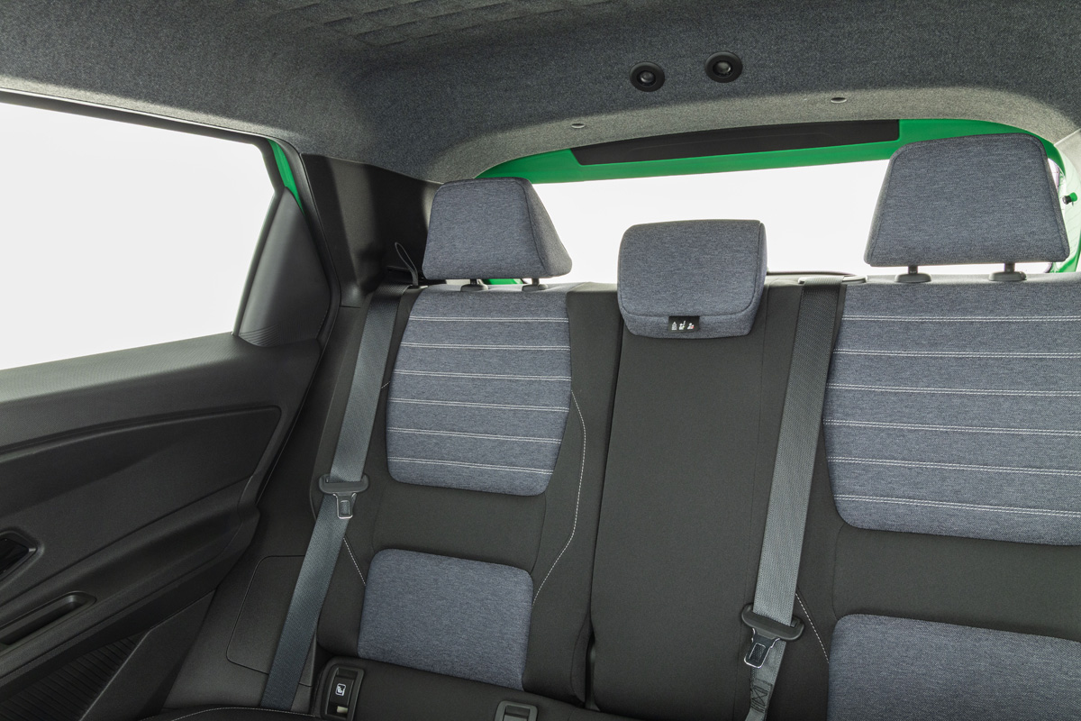 Achterbank van de Renault 5 E-Tech