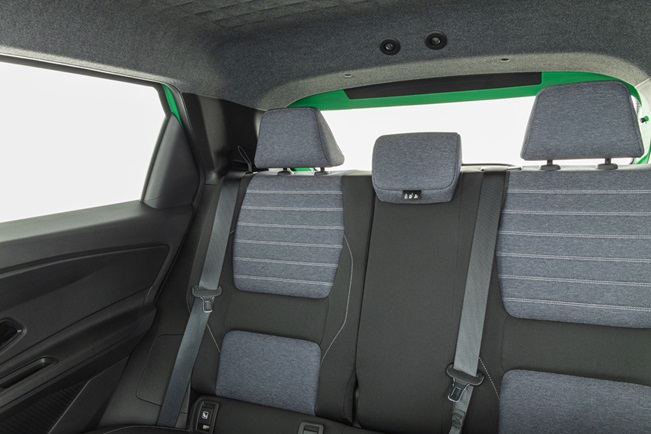 Achterbank van de Renault 5 E-Tech