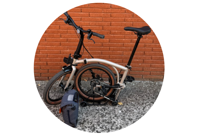 Brompton G Line Electric half opgeplooid