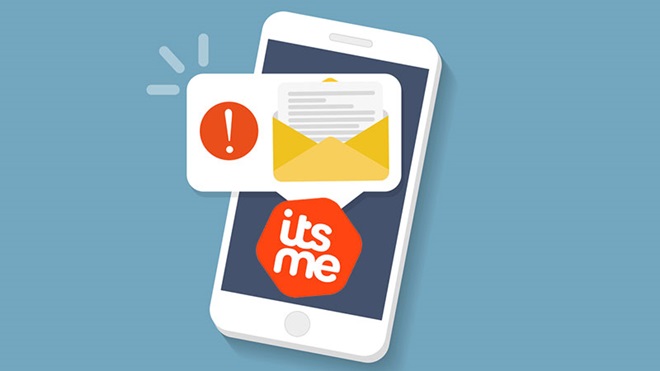 itsme en sms over account