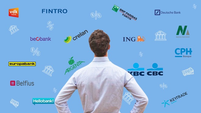 Man twijfelt welke Belgische bank te kiezen