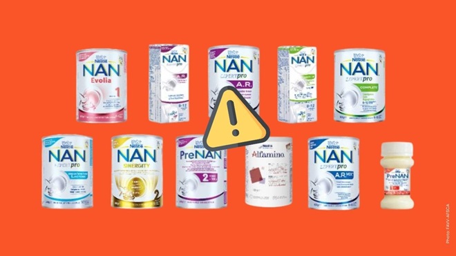 terugroeping van babymelk Nestlé NAN