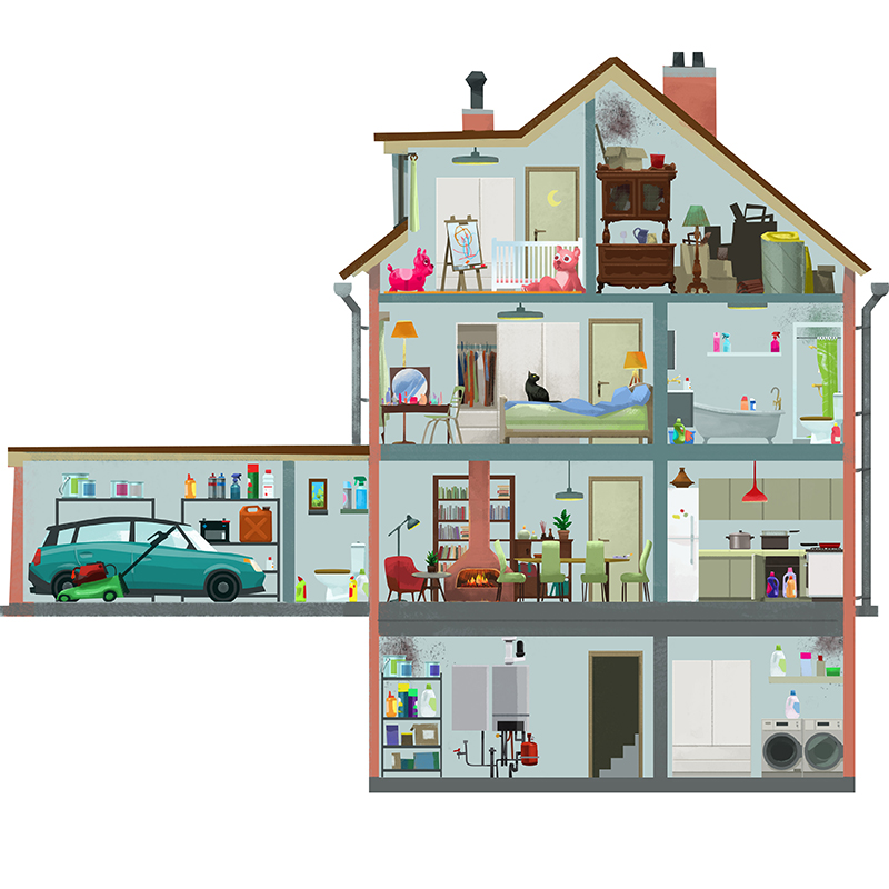 vervuilende stoffen in huis